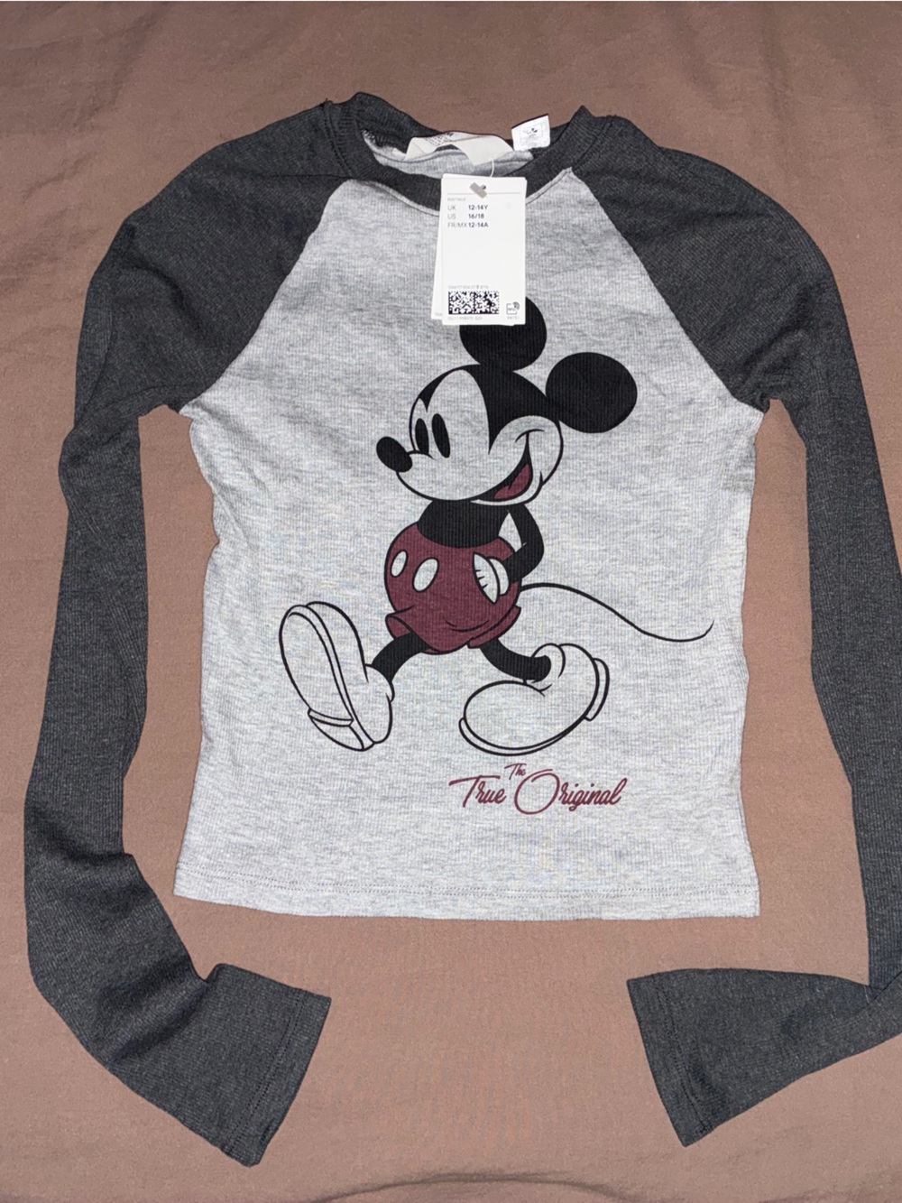 H&M Kids Mickey Mouse Graphic One-Piece - Grey & Charcoal